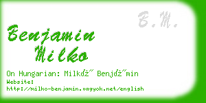 benjamin milko business card